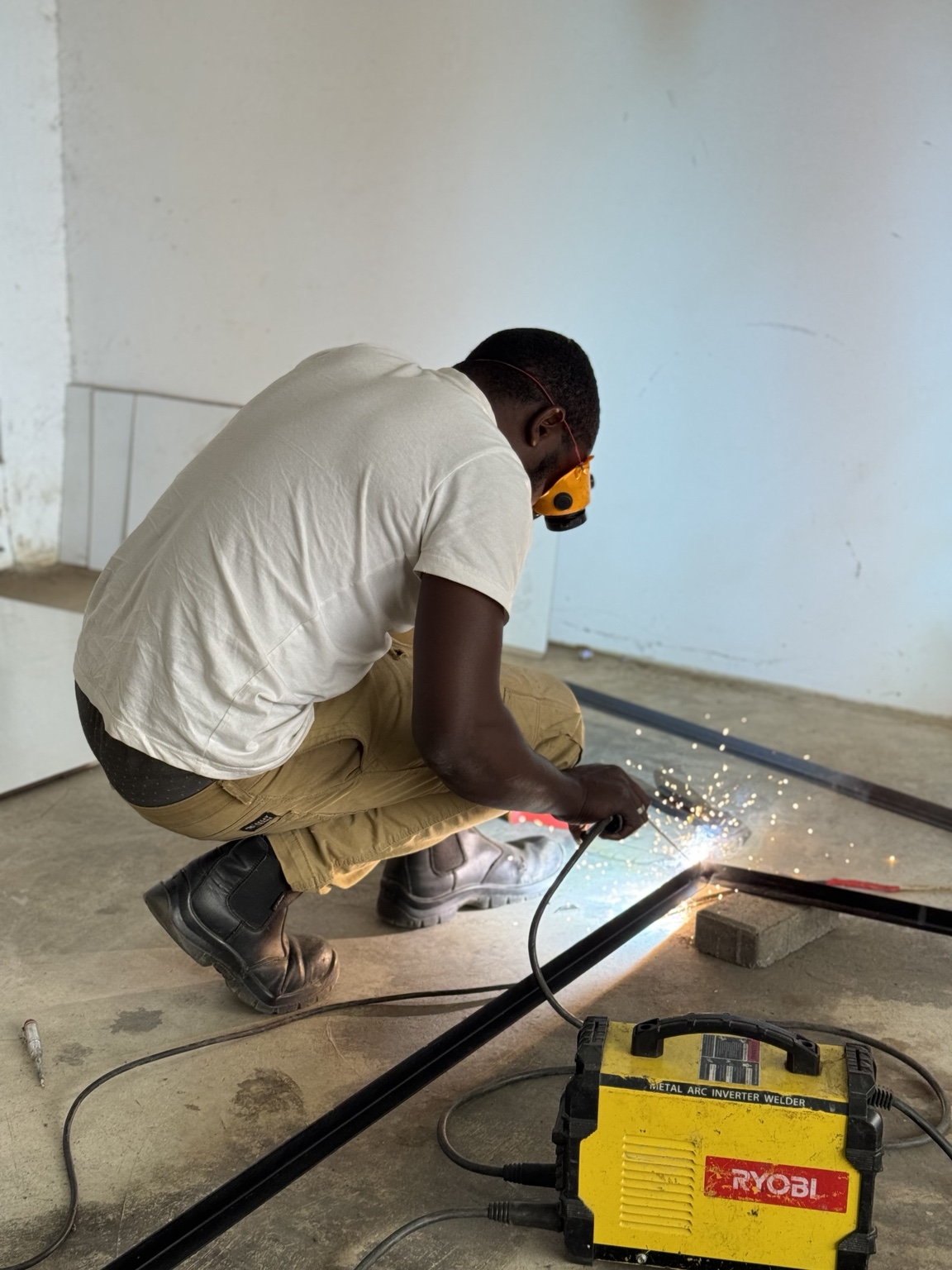 Welding steel frame